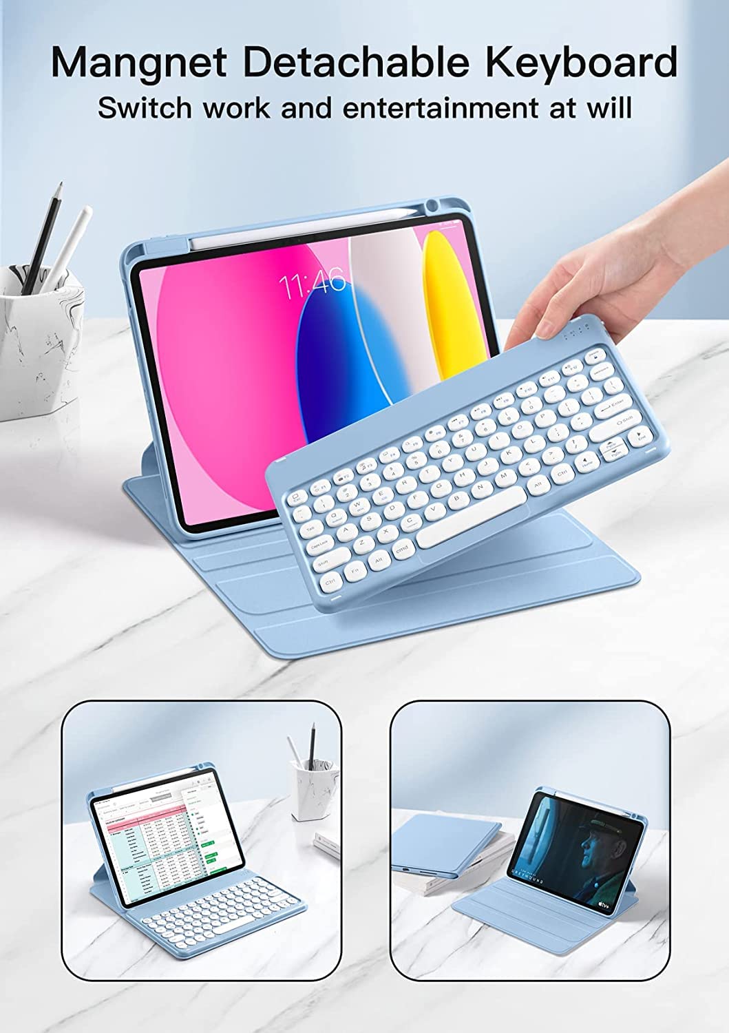 Amazon.com: QYiiD iPad Air 5th 4th Generation Rotating